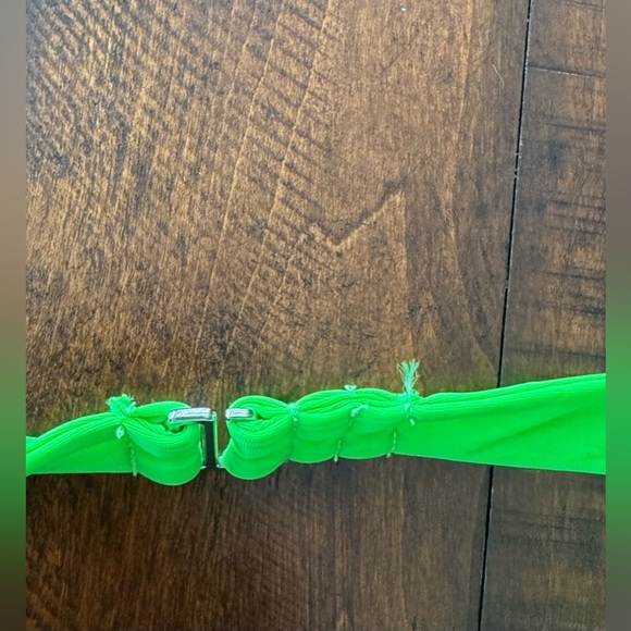 MARA HOFFMAN SOLID GABRIELA HALTER SWIMSUIT INTENSITY GREEN Plunging V-Neckline - Picture 7 of 11